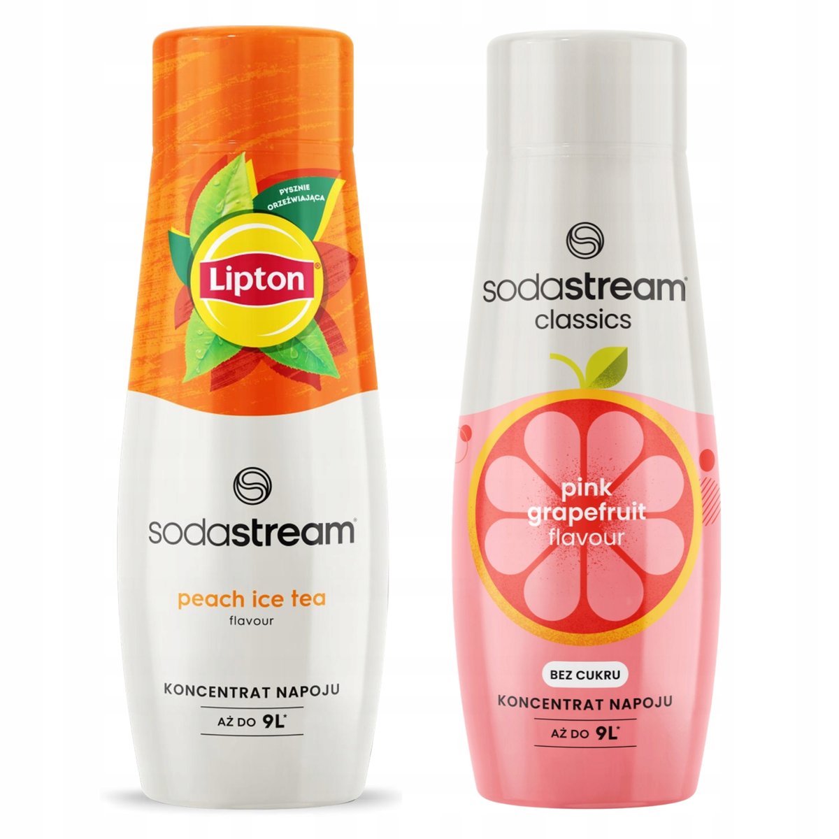 2x Syrop Sodastream Lipton Ice Tea Peach Brzoskwinia + Grejpfrut Bez Cukru