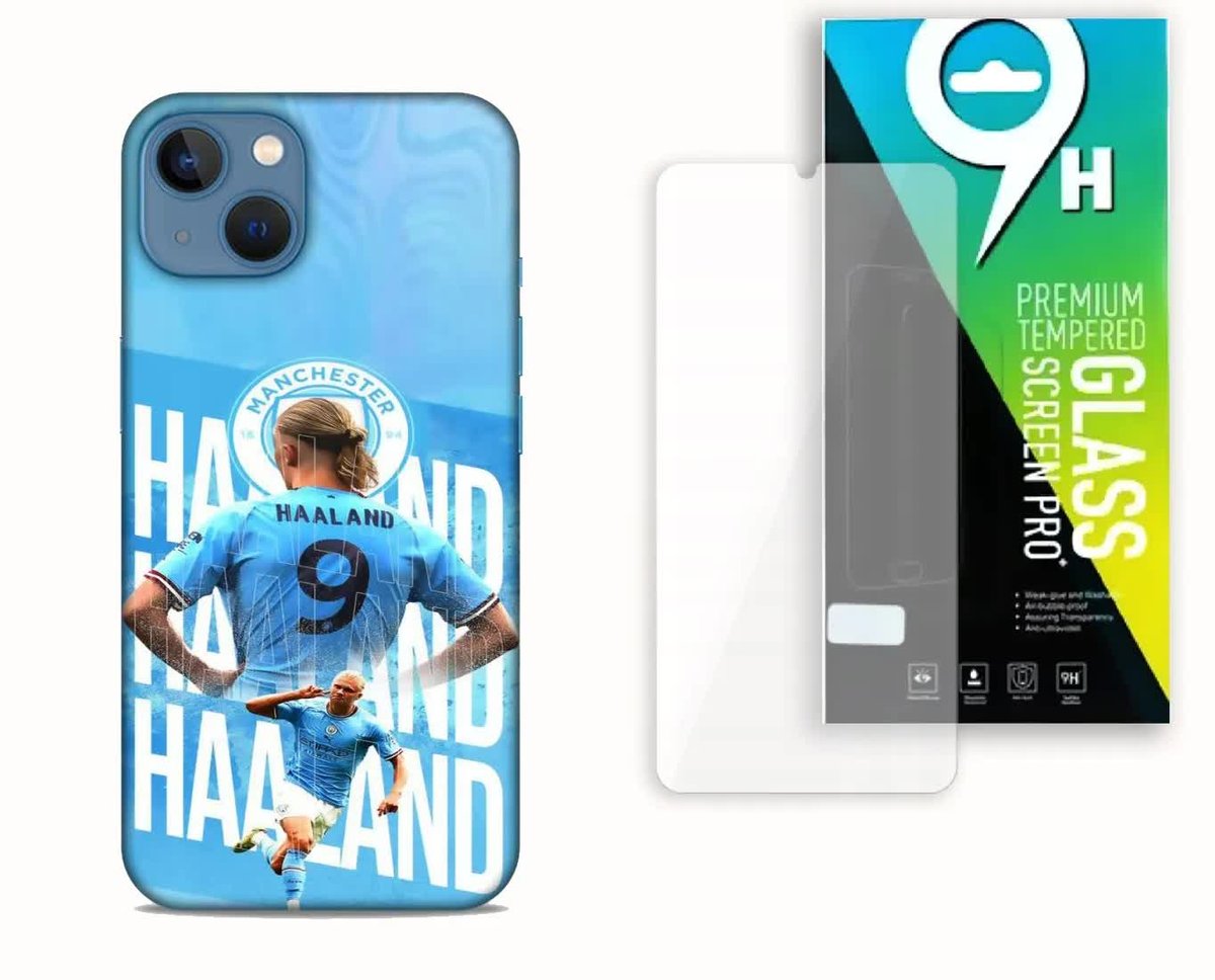 Zestaw Etui Case + Szkło Hartowane Do Apple Iphone 14 - Erling Haaland City