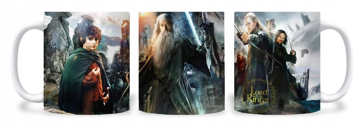 KUBEK CERAMICZNY Z NADRUKIEM WŁADCA PIERŚCIENI RÓŻNE WZORY - IMIĘ