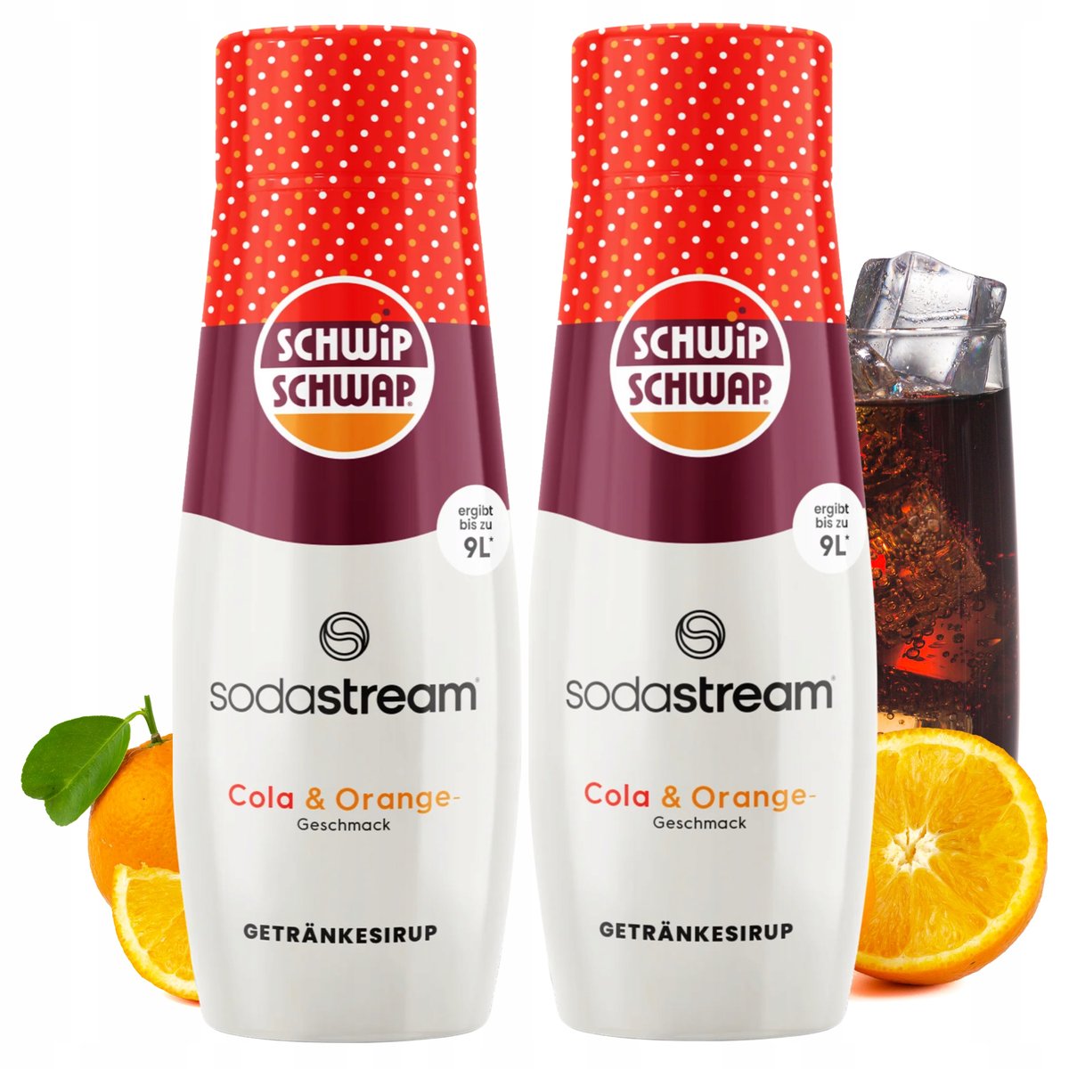 Syropy Sodastream Shwip Shwap Cola z Pomarańczą Zestaw 2 Koncentratów