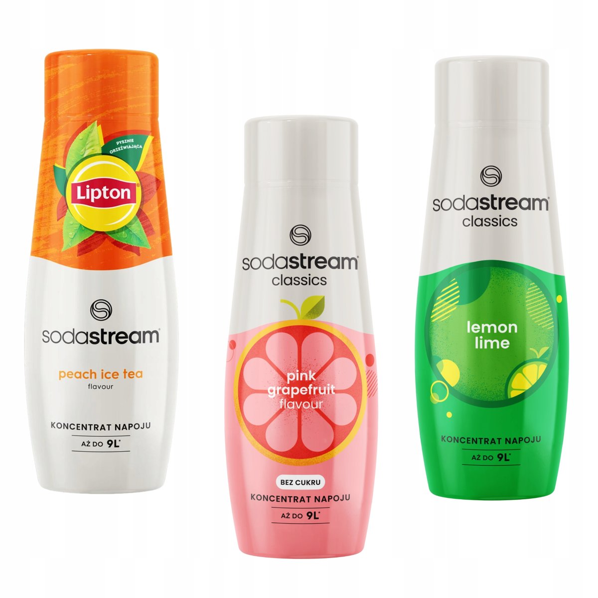 Zestaw 3 koncentratów Sodastream Ice Tea Peach + Grapefruit + LemonLime