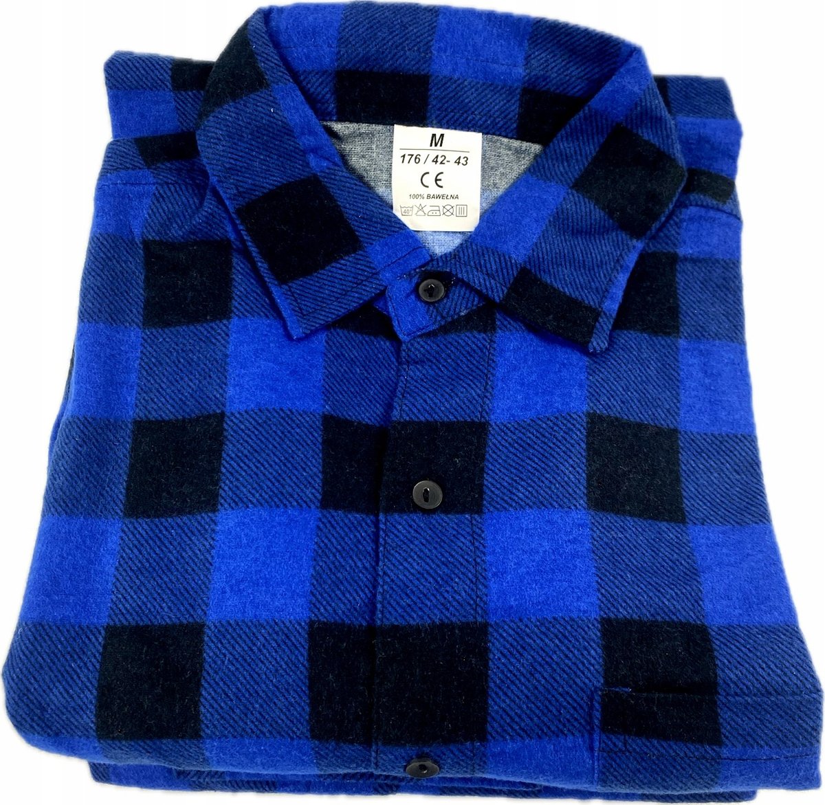 KOSZULA FLANELOWA 100% BAWEŁNA ROBOCZA BHP GRUBA W KRATĘ ROZMIAR M