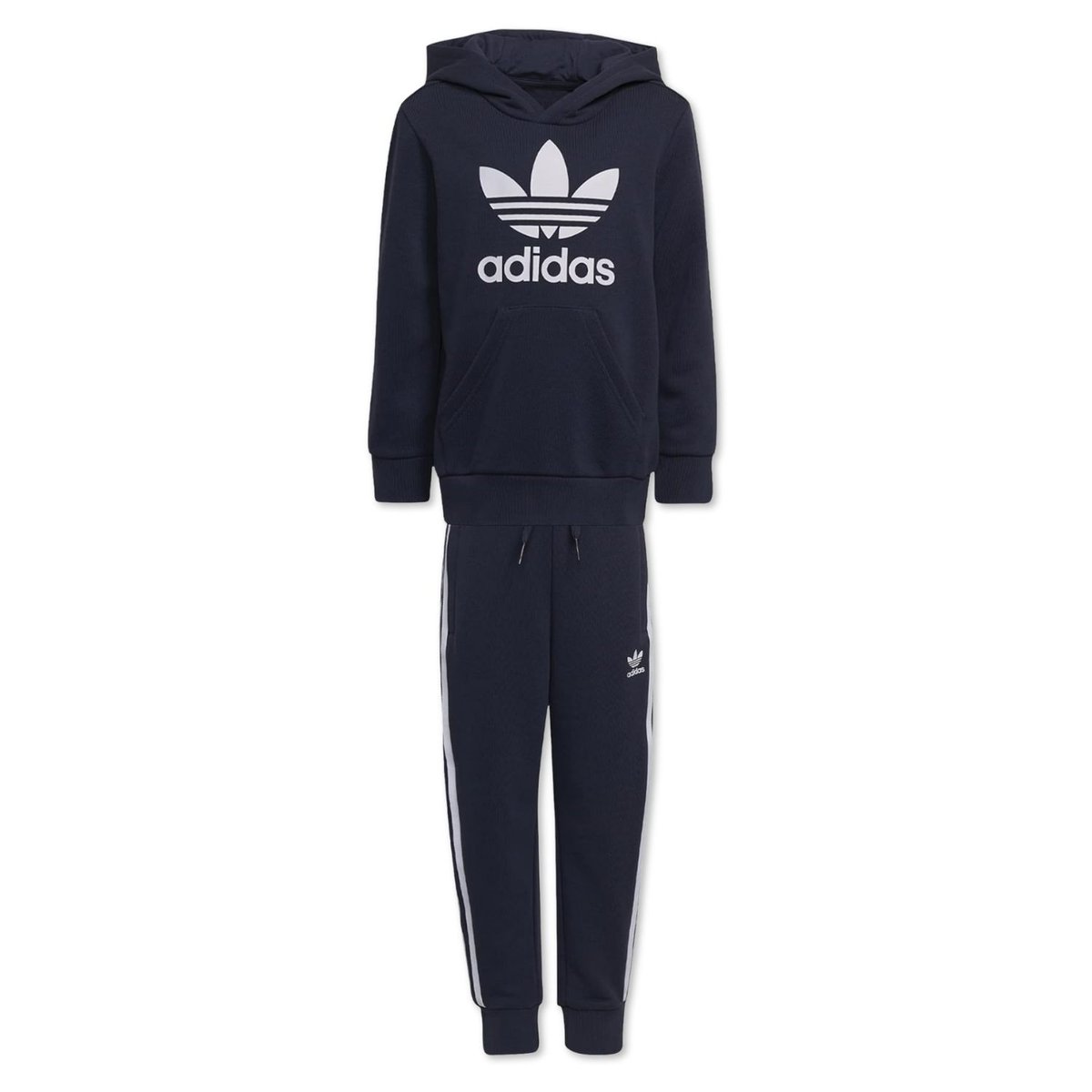 Komplet dziecięcy Adidas Hoodie bluza spodnie dresowe granatowe-104