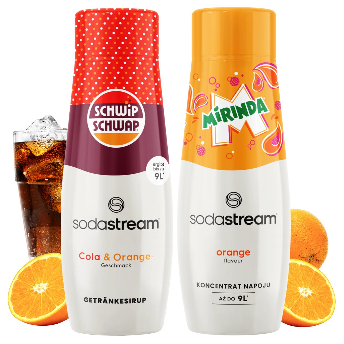 Zestaw syropów saturator Sodastream Shwip Shwap Cola Pomarańcza + Mirinda