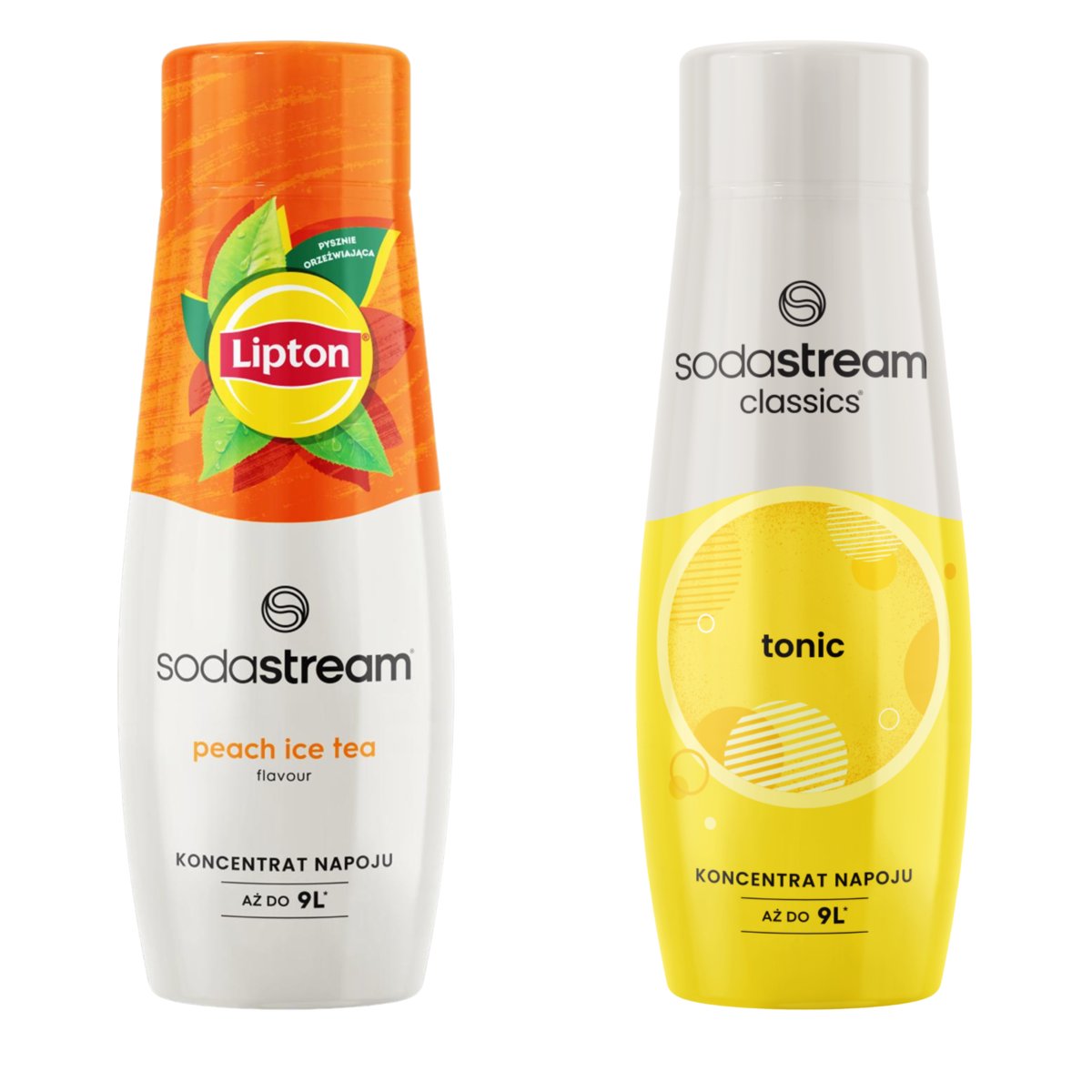2x Syrop Sodastream Lipton Ice Tea Peach Brzoskwinia + Sodastream Tonic