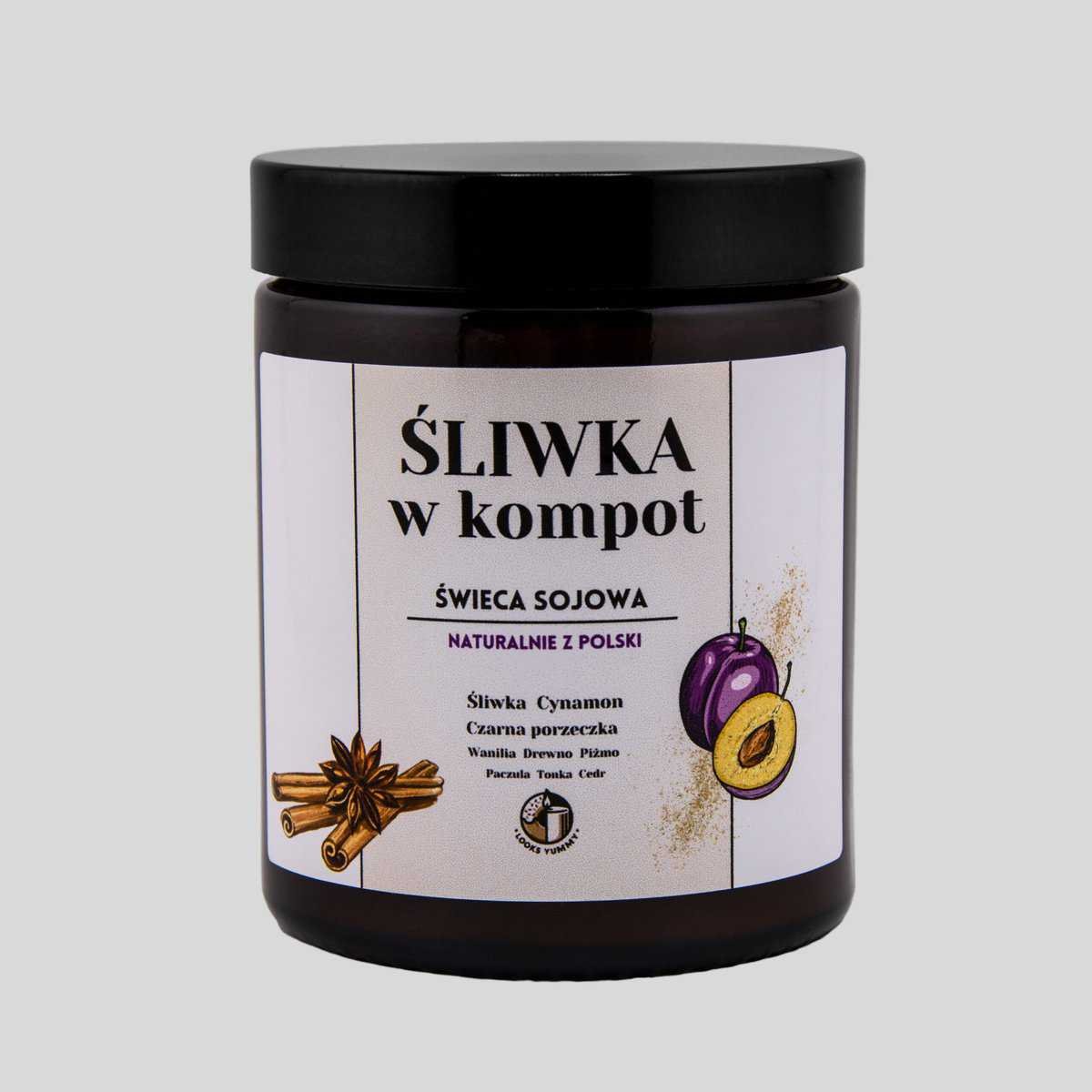 Świeca zapachowa Śliwka w kompot 180 ml
