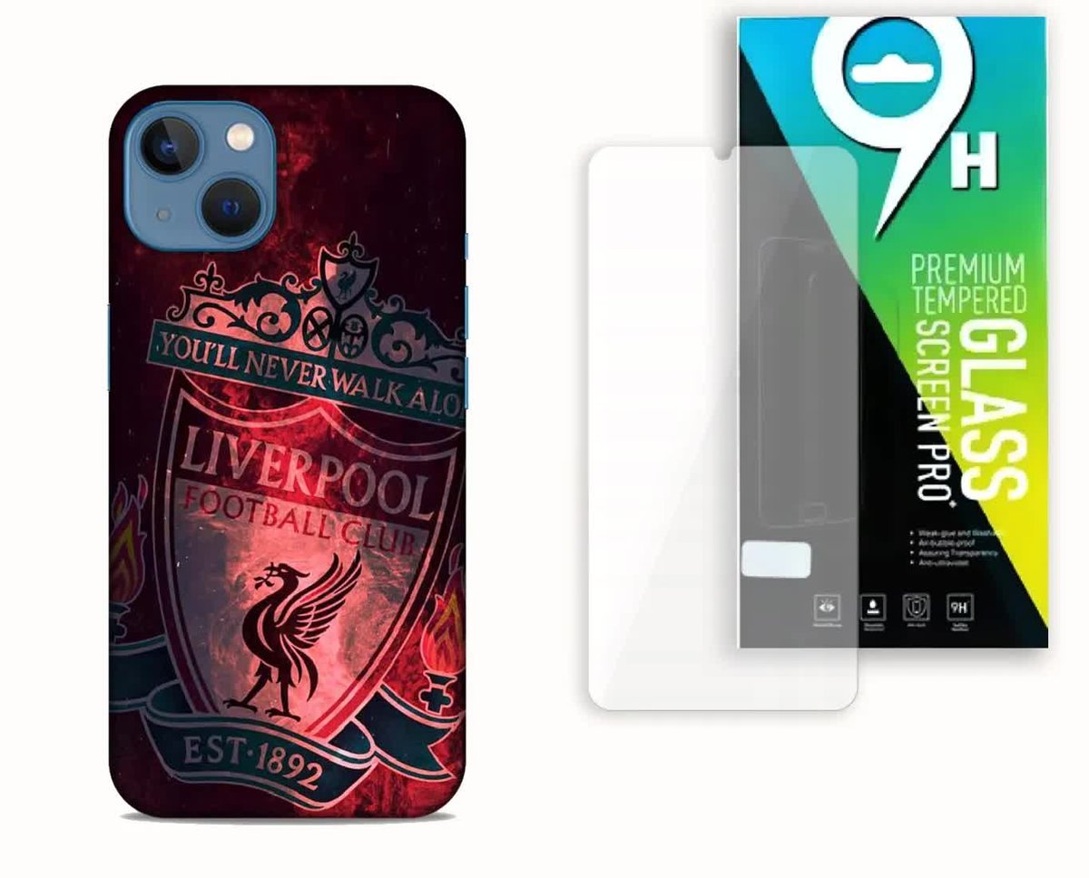 Zestaw Etui Case + Szkło Hartowane Do Apple Iphone 14 - Liverpool Fc Kluby