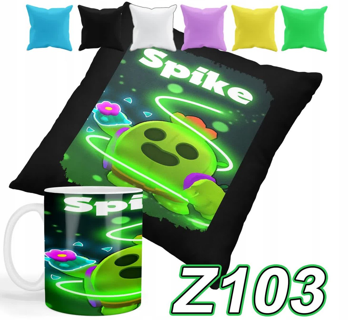 ZESTAW KUBEK + POSZEWKA Z NADRUKIEM PREZENT GRY STEVE STARS +IMIĘ