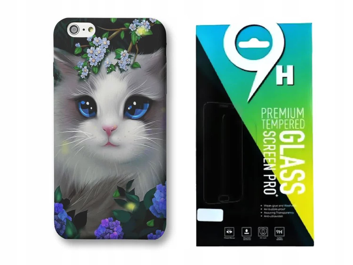 ZESTAW ETUI CASE DO IPHONE 13 PRO MAX Z NADR.KOTEK RÓŻNE WZORY WYBÓR+SZKŁO