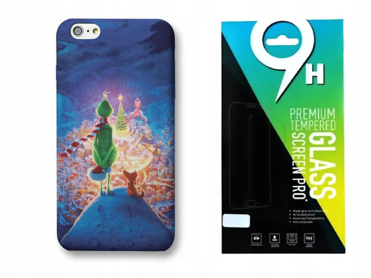 ZESTAW ETUI CASE DO IPHONE 14 PRO Z NAD.GRINCH ŚWIĘTA RÓŻN WZOR WYBÓR+SZKŁO