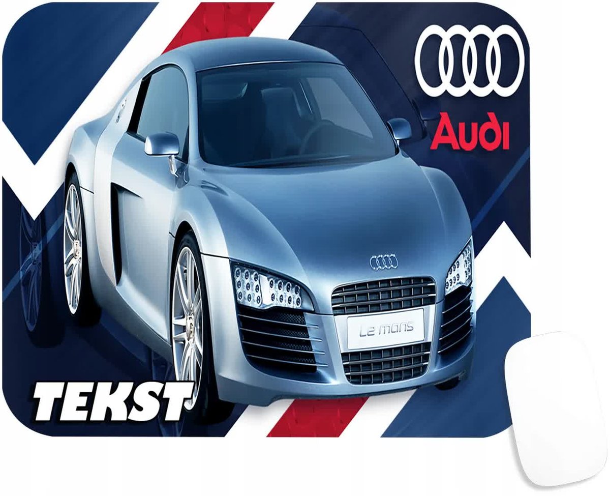 PODKŁADKA POD MYSZKĘ Z NADRUKIEM AUDI SPEED PREZENT MOTO-TEKST -20X24