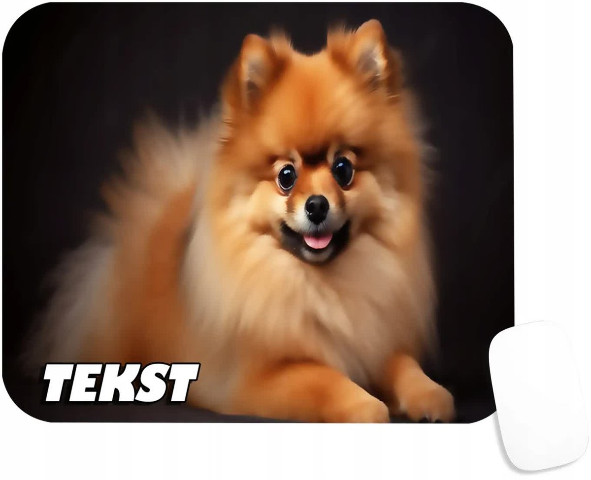 PODKŁADKA POD MYSZKĘ Z SZPIC MINIATURKA PIESEK PREZENT -TEKST -20X24