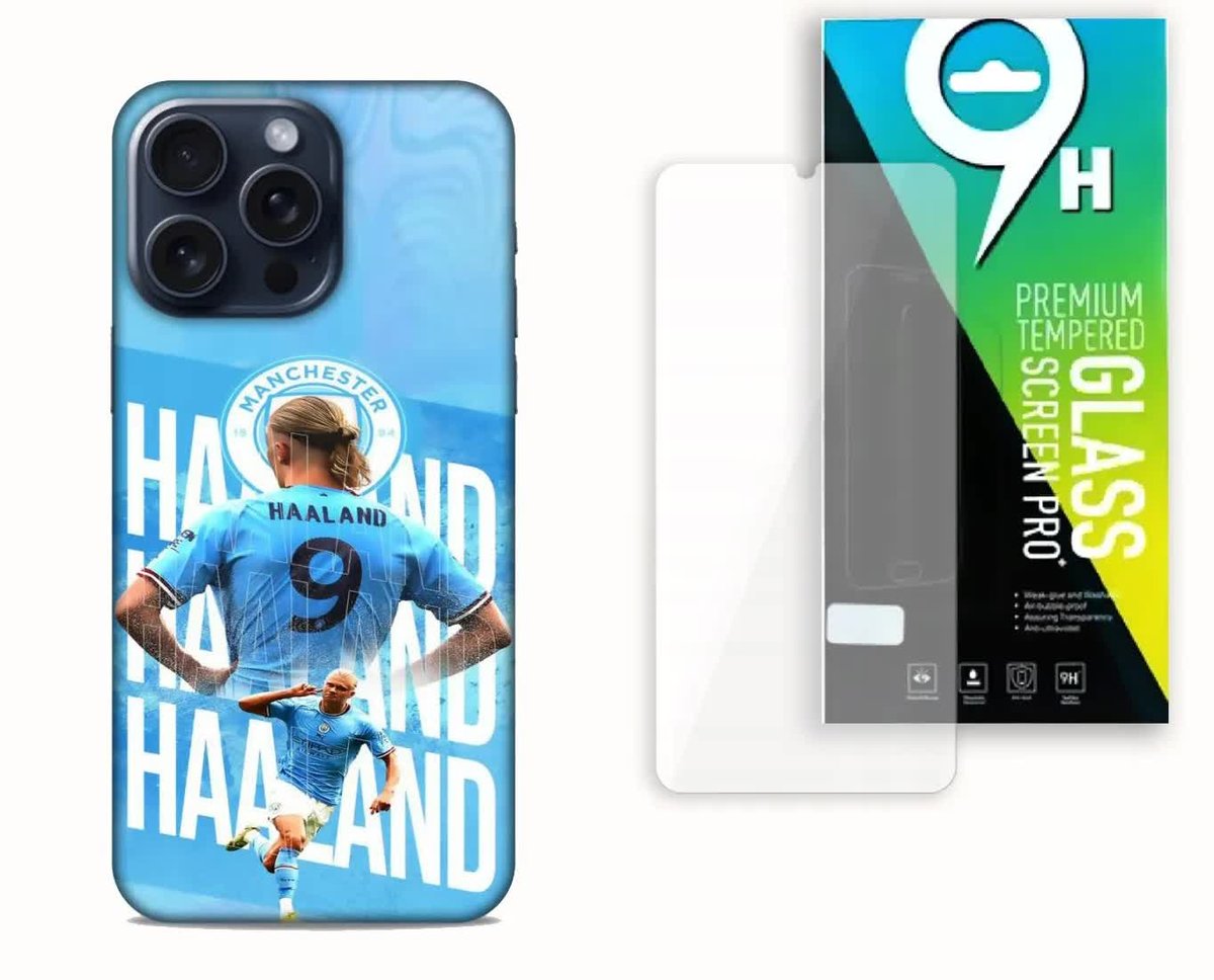 Etui Case Do Apple Iphone 15 Pro + Szkło Hartowane- Erling Haaland City