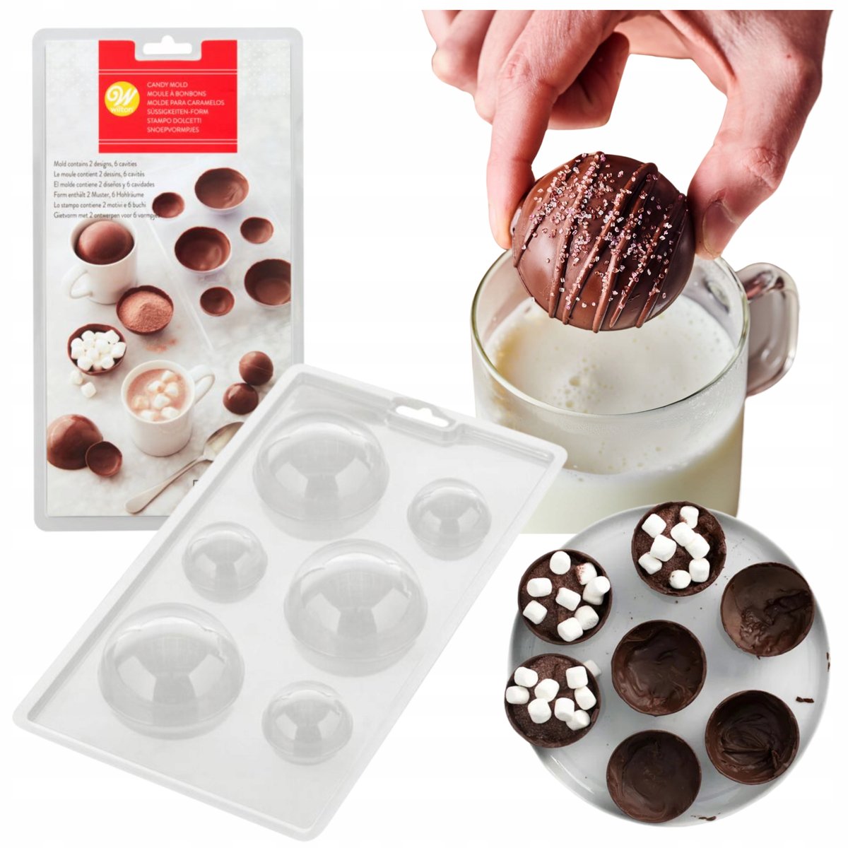 Forma do czekolady kule czekoladowe kula foremki półkule Wilton