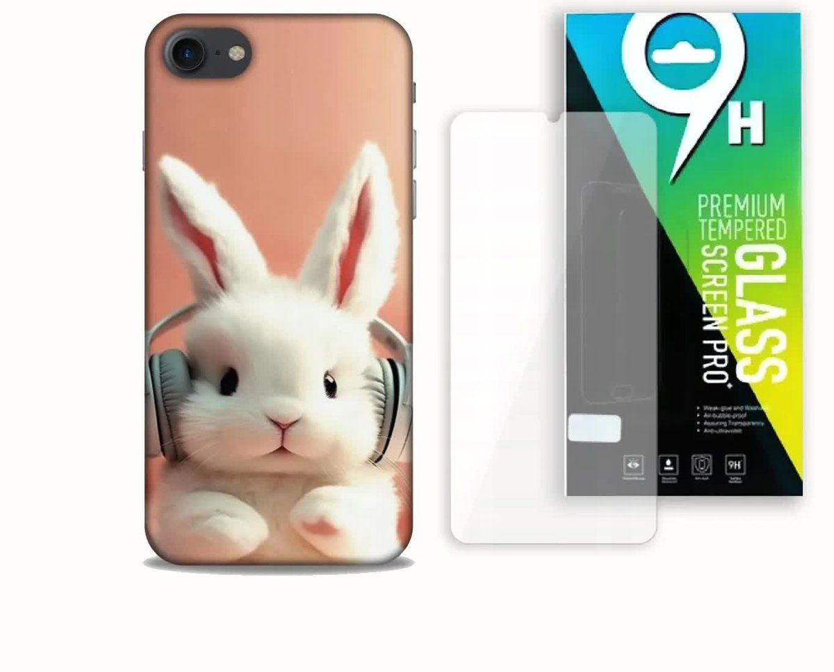 Etui Case Do Apple Iphone 7 / 8 / Se 20 22 + Szkło Hartowane- Króliczek