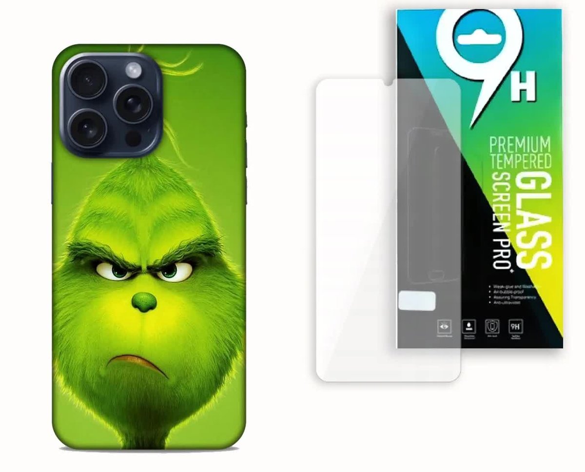ETUI CASE DO APPLE IPHONE 13 PRO + SZKŁO HARTOWANE- GRINCH ŚWIĘTA PREZENTY
