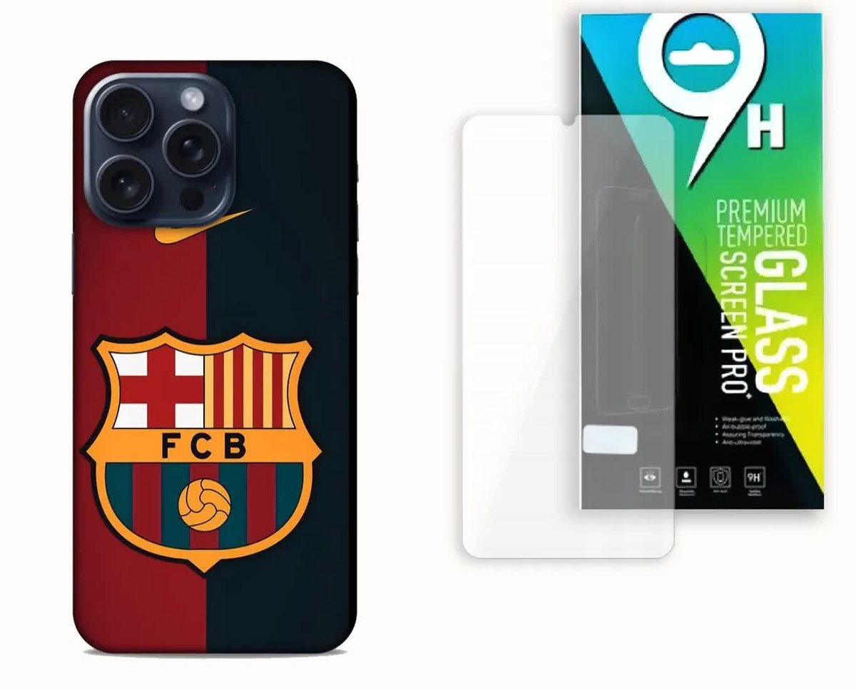 ETUI CASE DO APPLE IPHONE 14 PRO + SZKŁO HARTOWANE- FC BARCELONA KLUBY