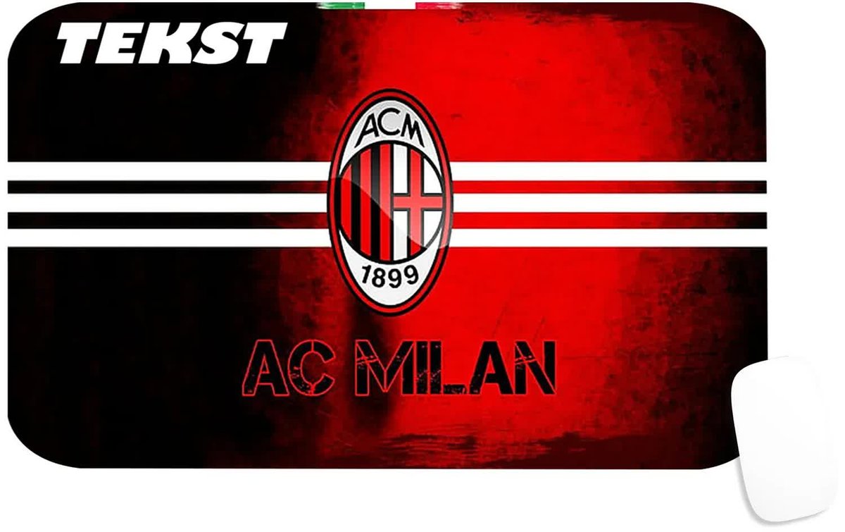 PODKŁADKA POD MYSZKĘ Z NADRUKIEM AC MILAN KLUB PREZENT - TEKST -29X36