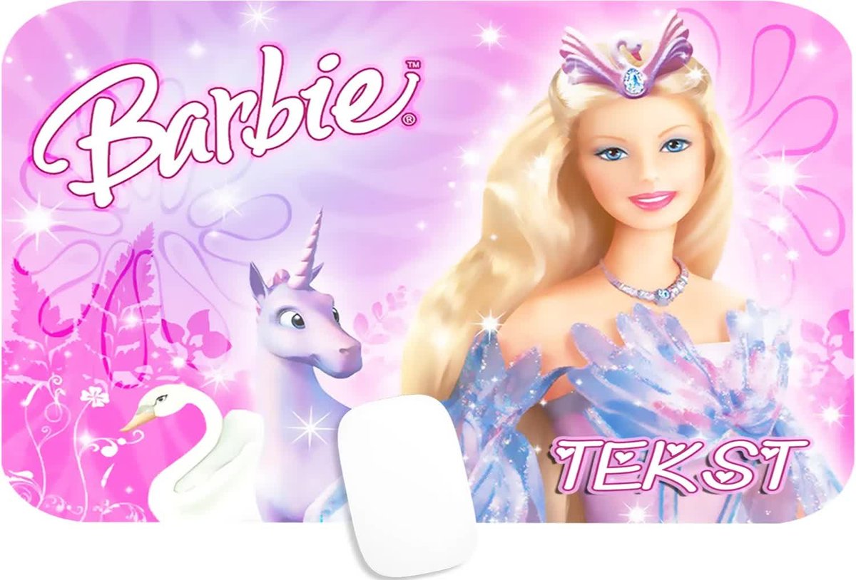 PODKŁADKA POD MYSZKĘ Z NADRUKIEM RÓZOWA LALKA WZORY-TEKST -29X36