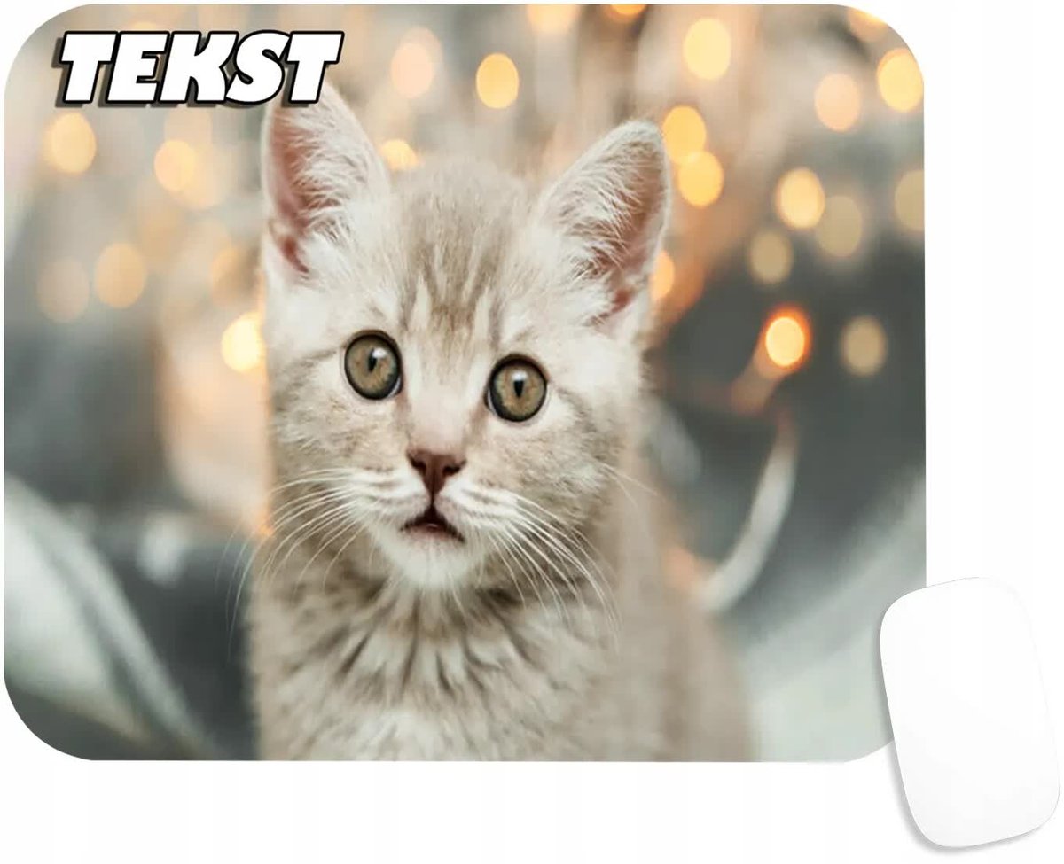 PODKŁADKA POD MYSZKĘ Z KOTEK KICIA SŁODZIAKI PREZENT -TEKST -20X24