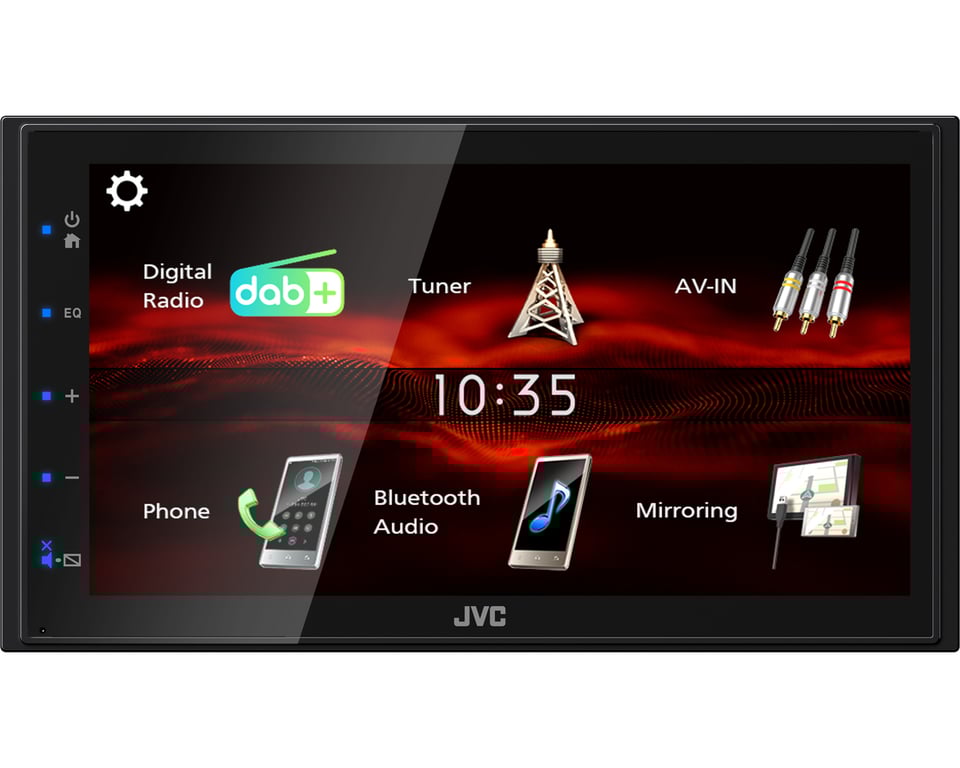 JVC KW-M180DBT radio samochodowe Czarny 180 W Bluetooth