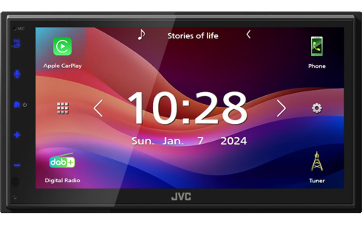 JVC KW-M595DBT radio samochodowe Czarny Wi-Fi 22 W Bluetooth