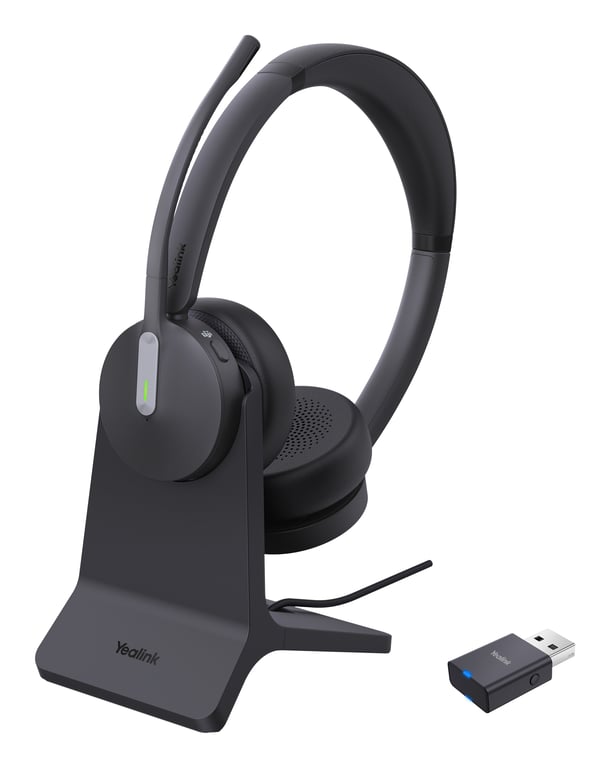 Yealink WH64 Hybird Dual with Charging Stand Teams Czarny