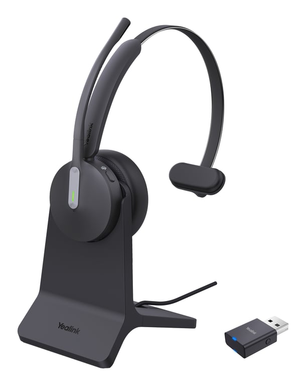 Yealink WH64 Hybird Mono with Charging Stand Teams Czarny