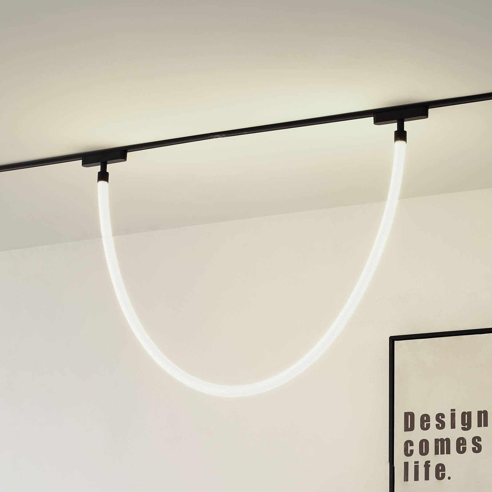 Lampa sufitowa LED Lumaro Lindby, możliwość ściemniania, biały / opal, salon / jadalnia, tkanina / materiał / jedwab, nowoczesny
