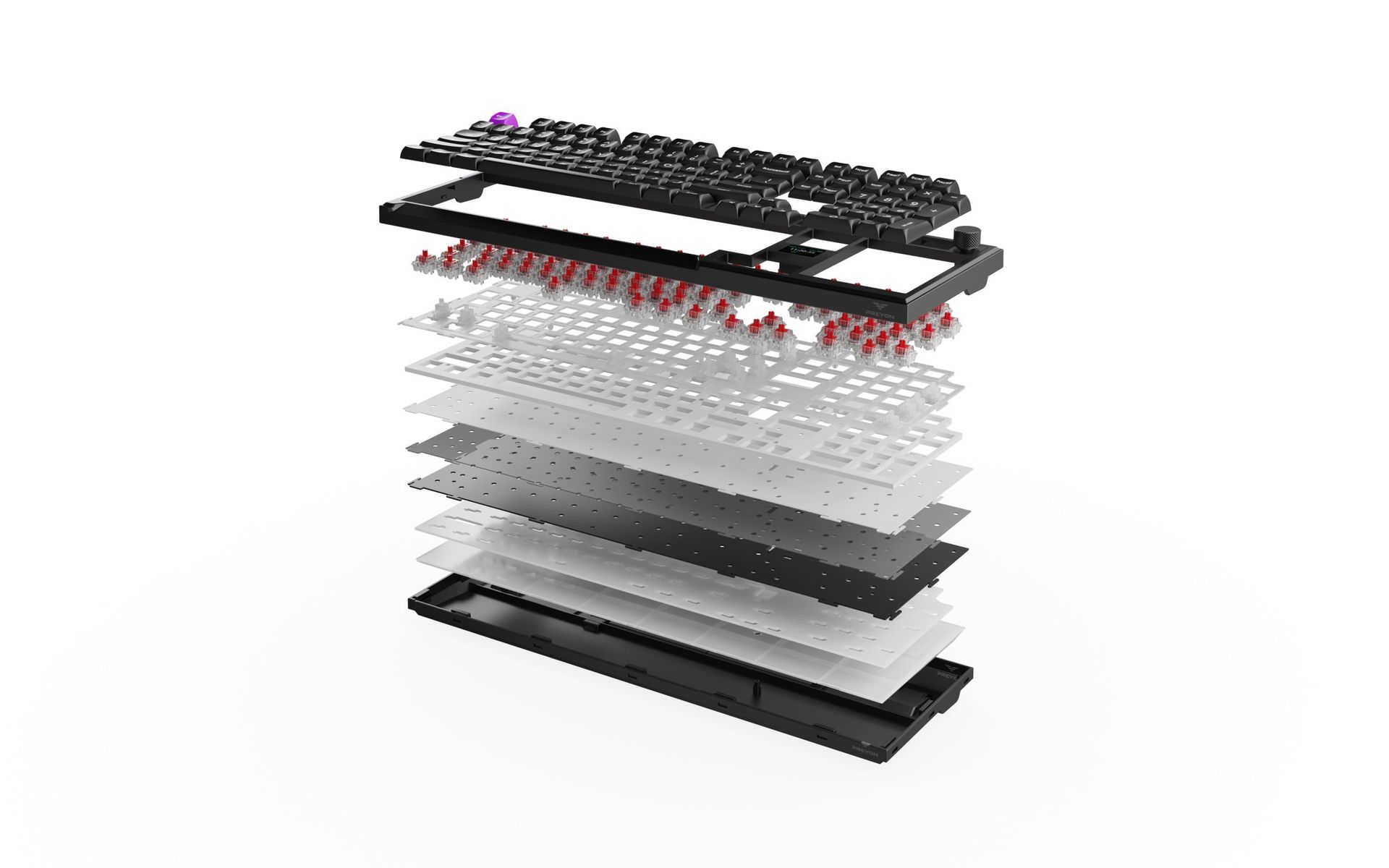Klawiatura PREYON SILENT CLAW Gateron Red Pro 3.0 Gasket Mount PSCR105B