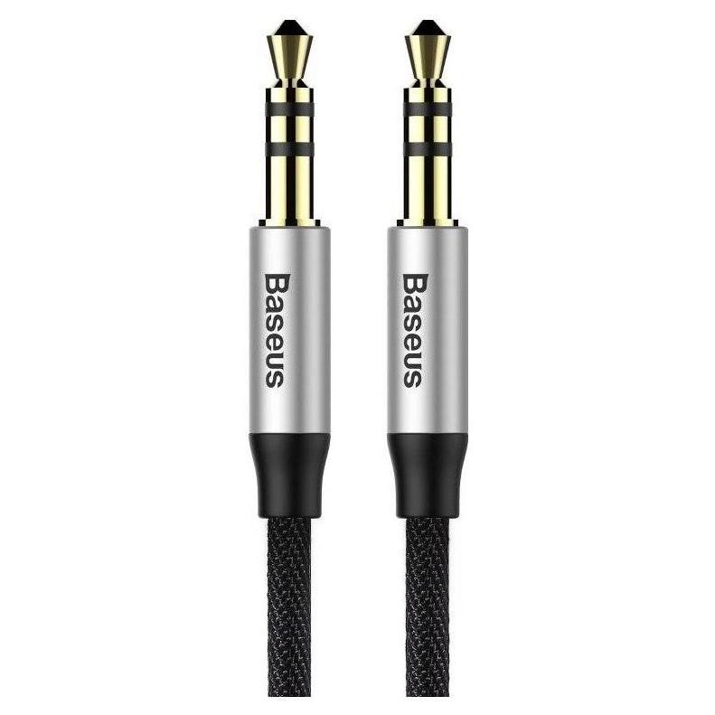 Baseus Yiven AUX miniJack 3,5mm 1m czarno-srebrny