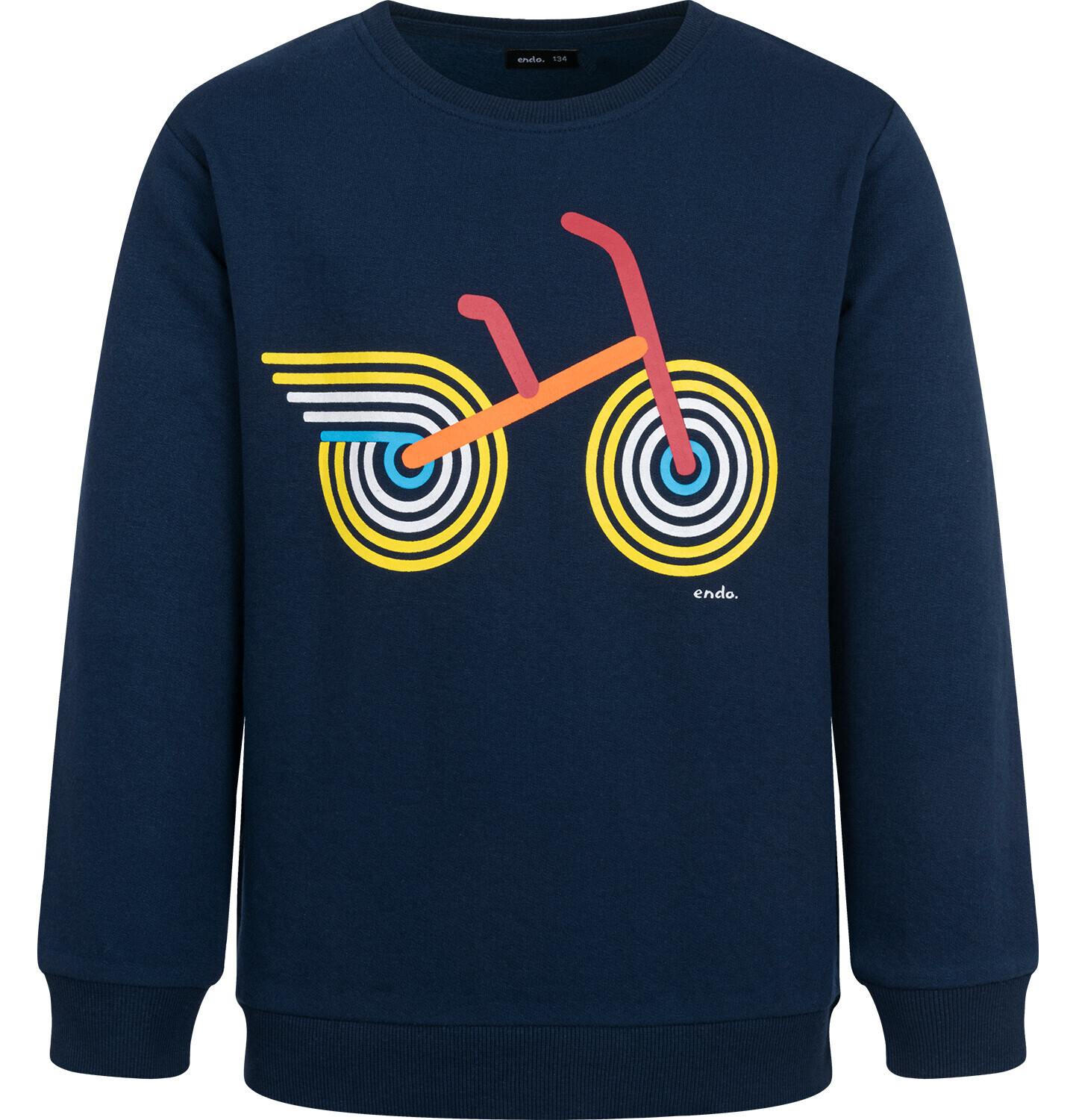 Bluza dla chłopca, z motywem rowerowym, granatowa