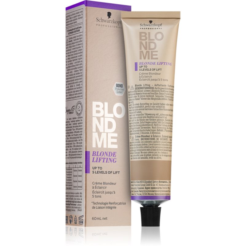 Schwarzkopf Professional Blondme Lifting krem rozświetlający do włosów blond odcień Ash 60 ml