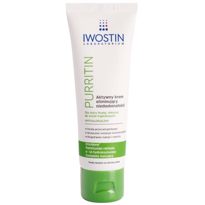 Iwostin Purritin Aktywny krem na dzień do skóry z niedoskonałościami 40ml
