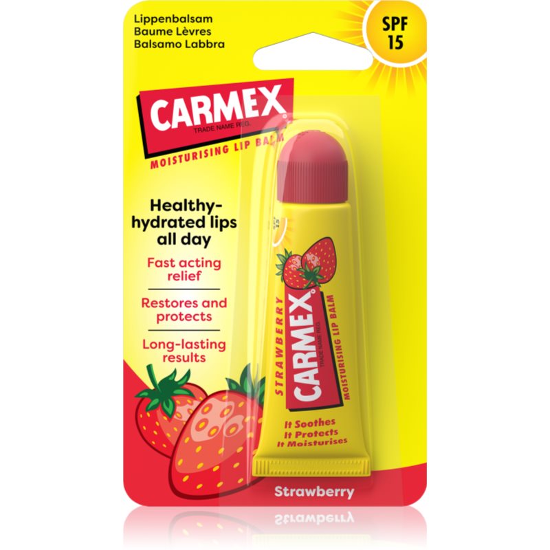 Carmex Nawilżający balsam do ust tubce Truskawkowy 10g