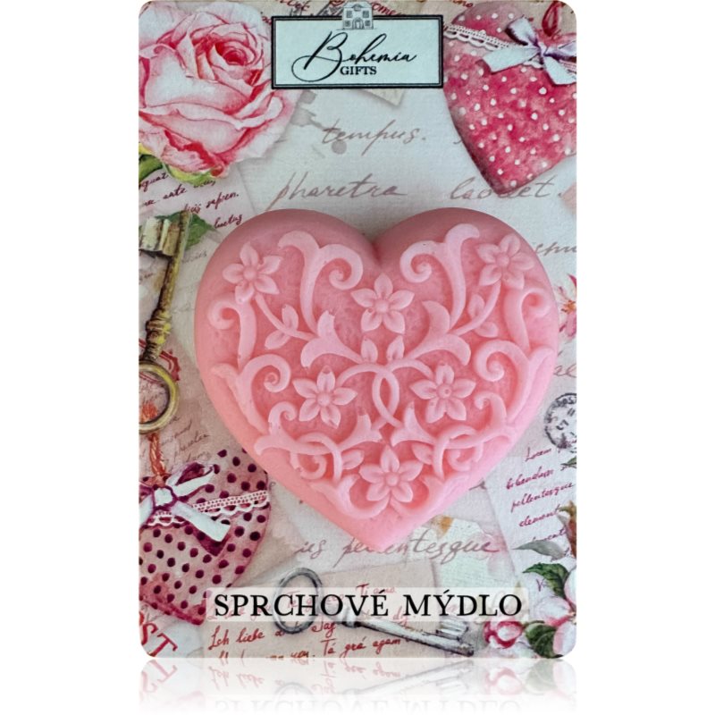 Bohemia Gifts & Cosmetics Heart ręcznie robione mydło z gliceryną 120 g