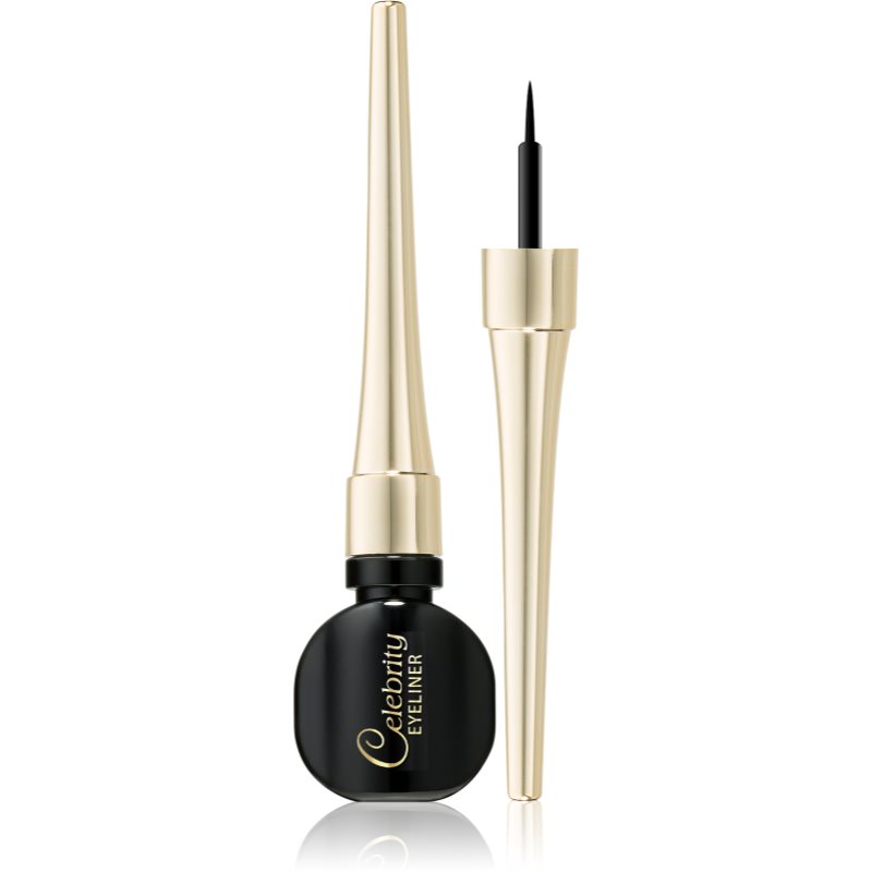 Eveline Eyeliner Celebrity, eyeliner w płynie czarny, 4 ml