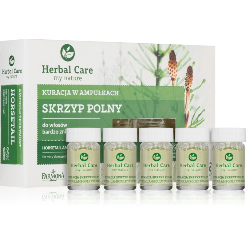 Farmona Herbal Care Skrzyp Polny kuracja w ampułkach do włosów bardzo zniszczonych 