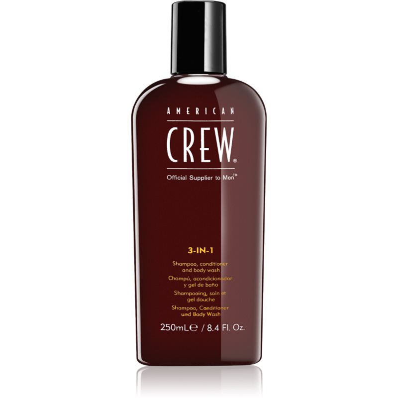 American Crew Classic szampon odżywka do włosów i żel pod prysznic 3w1 dla mężczyzn 250 ml