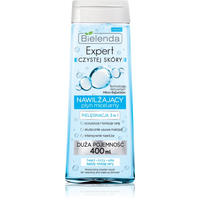Bielenda Clear Skin Expert Moisturizing oczyszczający płyn micelarny 3 w 1 400 ml