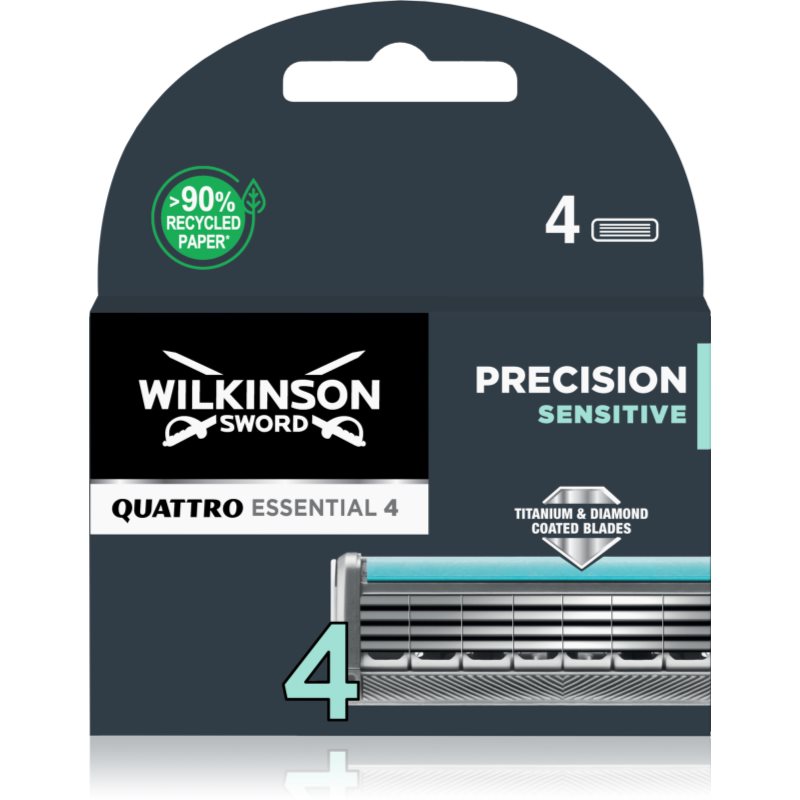 Wilkinson Quattro Titanium Sensitive M) wkład do maszynki do golenia 4szt