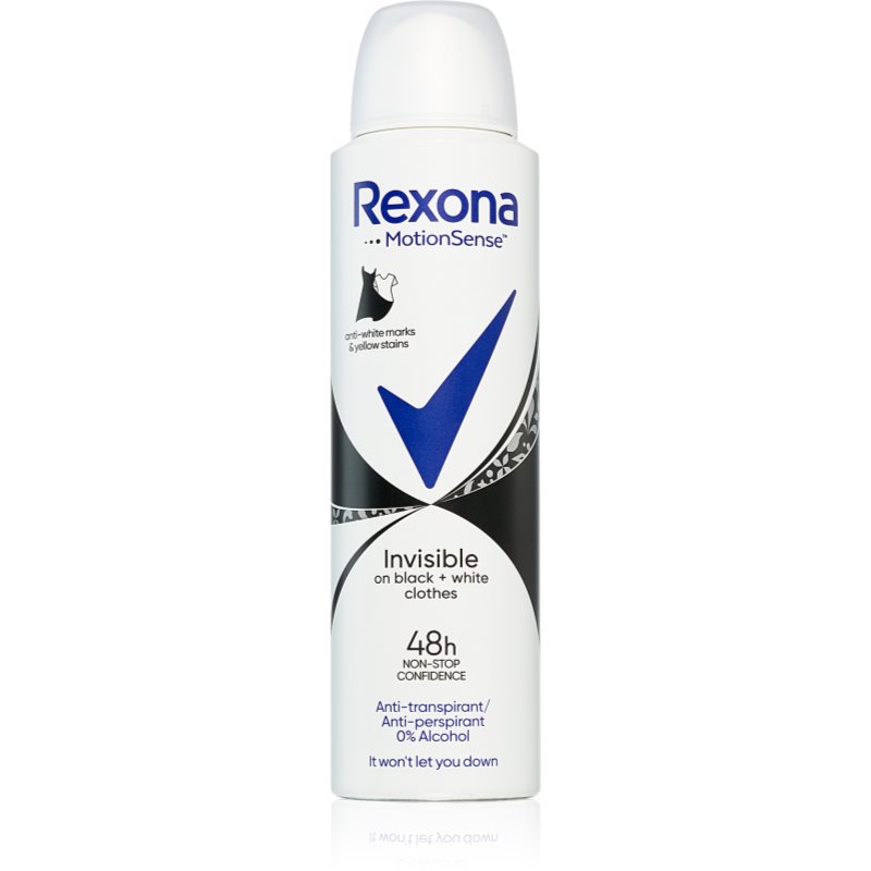 Rexona Invisible Black and White antyperspirant w sprayu 48h 150 ml