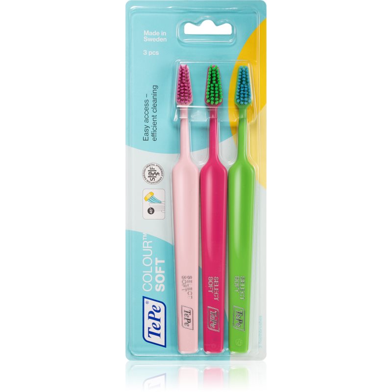 TePe Colour Soft Szczoteczki do zębów 2+1 blister, multicolor Szc000137