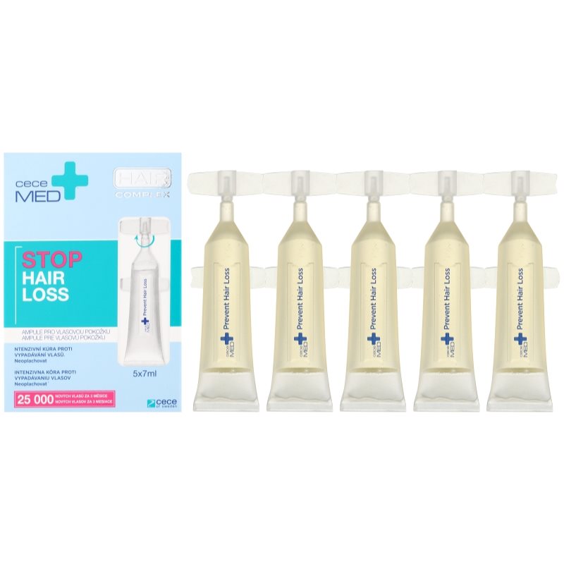 CeCe of Sweden of Sweden of Sweden Med Stop Hair Loss intensywna kuracja przeciw wypadaniu włosów 5 x 7 ml
