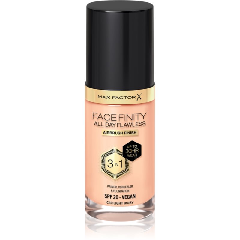 Max Factor - Facefinity - All Day Flawless 3in1 - Podkład do twarzy z SPF20 - 30 ml - C40 LIGHT IVORY