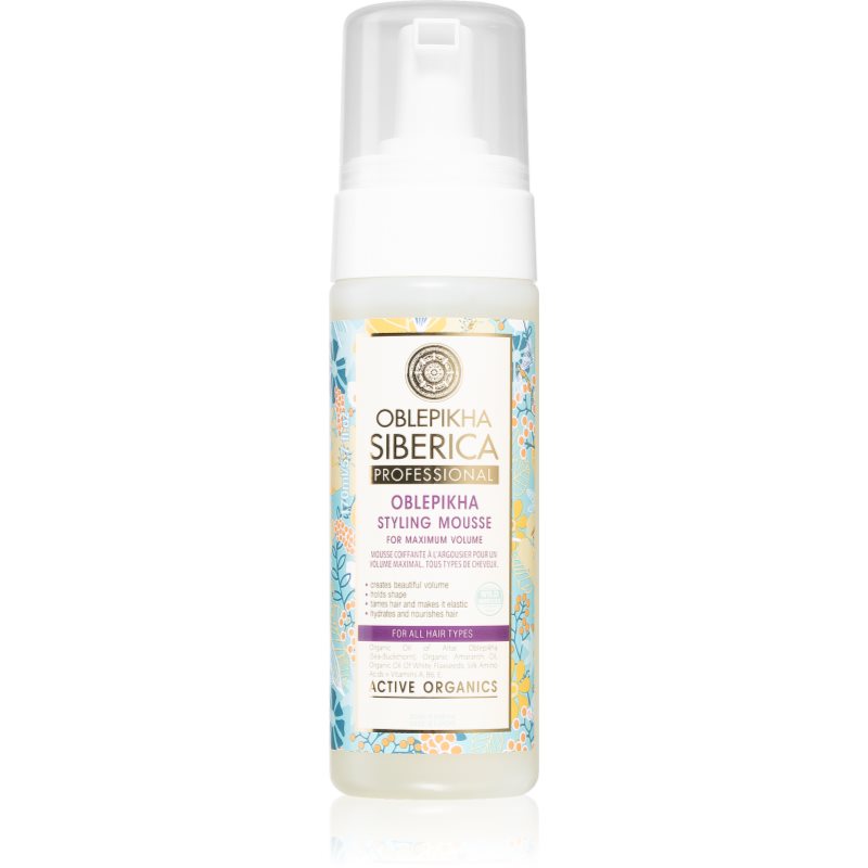 Siberica Oblepikha Professional, pianka do włosów maksymalna objętość, 170 ml
