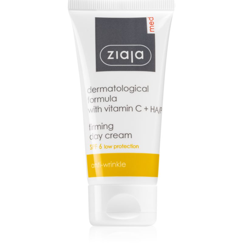 Ziaja Med Kuracja z Witaminą C+HA/P krem ujędrniający na dzień ochrona niska SPF 6 50 ml