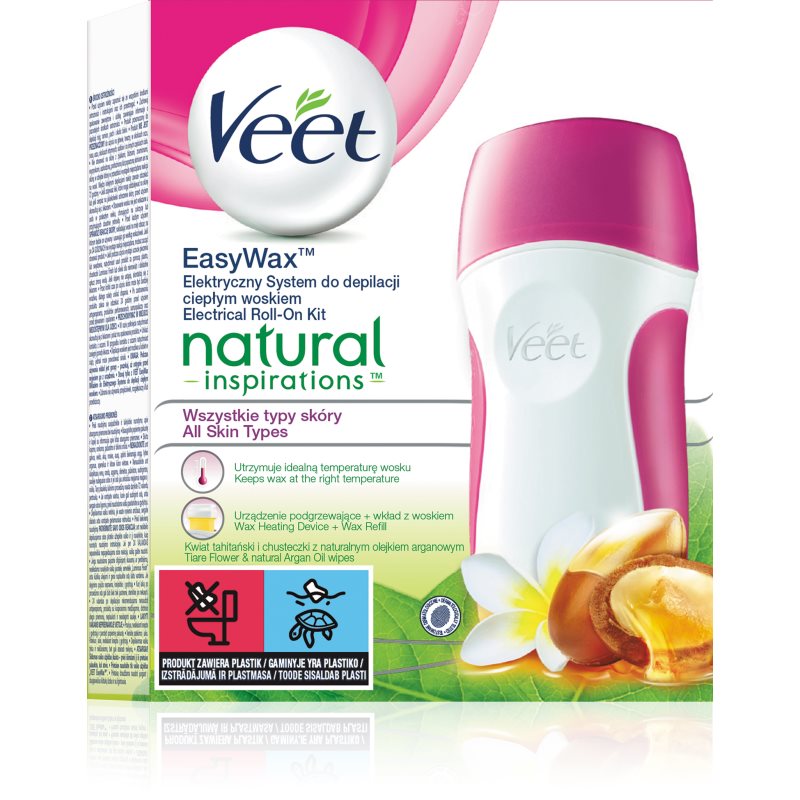 Veet Natural Inspirations, zestaw do depilacji ciepłym woskiem, 50 ml