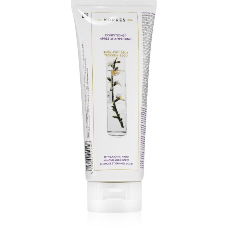 Korres Nourishing Conditioner odżywka z wyciągiem z migdałów i olejem lnianym do włosów suchych i zniszczonych 200ml