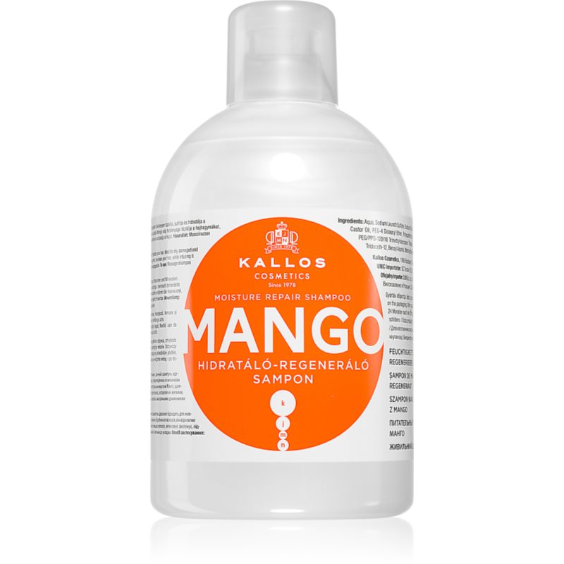 Kallos KJMN Regenerujący szampon do włosów z olejem mango 1000ml 0000059156